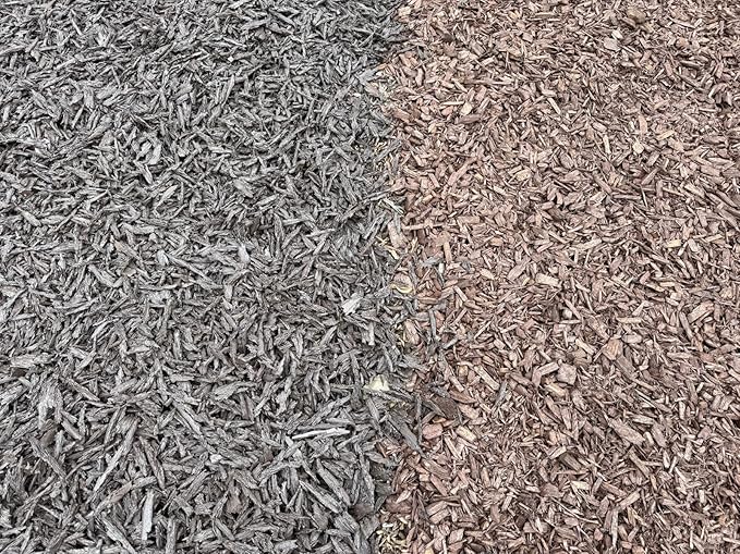 ā 100% Wire-Free Premium Grade Shredded Rubber Mulch for Playgrounds & Landscaping | Safe for Kids & Pets, No Replacement Needed, Ultra Durable | Brown, 20 lb (1.2 cu ft)