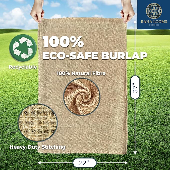 4 Potato Storage 22"x37" Premium Quality No Smell Extra Tough Potato Sack Race Bags Hacky Sack Outdoor Games for Adults Burlap Bags Outdoor Games for Kids costales para juegos de carreras