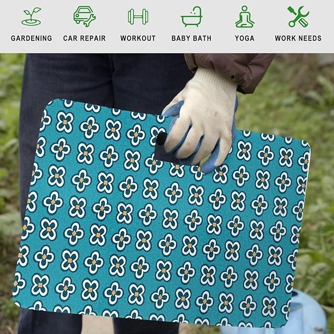Extra Thick Kneeling Pad — Heavy Duty, Extra Large Foam Kneeler Mat for Gardening,Bathing Baby, Workout Supplies,Water & Dirt Resistant, Lightweight, Lake Blue Teal