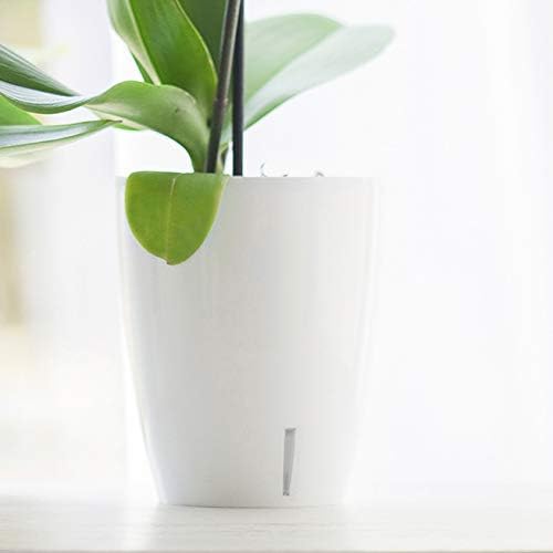 Santino 4.9 Inch ORCHIDEA Self Watering Pots for Orchids in Lavender - Decorative Wicking Planter with w/Great Aerification, Drainage and Water Level Indicator