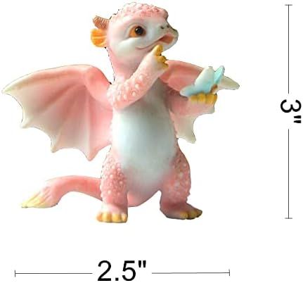 Garden Miniature Fairy Dragon Figurine- Thinking Dragon