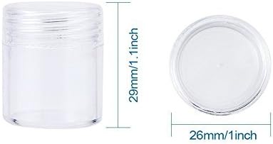 FASHEWELRY 90pcs Diamond Painting Jars 1x1” Small Screw cap containers for Seed beads, 5D Embroidery diamond drill, Nail art and Glitter, Crafts & Sewing