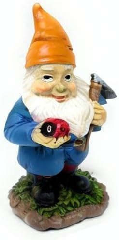 Nature's Mark 4 Gardener Gnomes Set Resin Statue Figurine Home Decorative Accent Statue Décor (4" H)