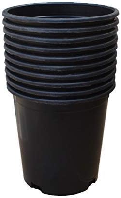 Nursery Pot 1 Gallon 1 Gal 2 Gal 3 Gal 5 Gal 7 Gal 10 Gal 15 Gal Nursery Container Injection Molded Pot Fit for Plants Soil Growers or Hydroponics (10,5 Gallon Short)