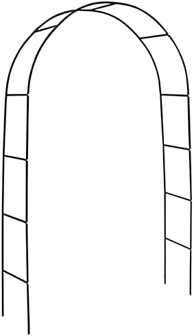 7.8 Ft Metal Garden Arbor Wedding Arch, 2 Sizes Free Combination for Various Climbing Plants, Rose Vines, Bridal Party Decoration (Black)
