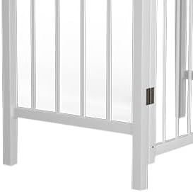 VINGLI Garden Arbor with Gate, PVC Frame Trellis Garden Arch for Plant Climbing, Vinyl Pergola Wedding Arch Backdrop Standing for Backyard, Lawn, Event (White)