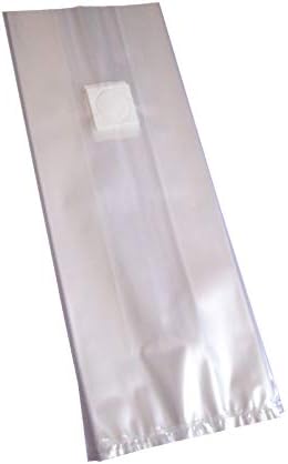 SUCOHANS Mushroom Bags - Large Size 8" X 5" X 19", 0.5 Micron Filter 3 Mil Polypropylene, for Substrate Mushroom Cultivation
