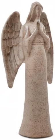Praying Angel Sculptures, Angel of Prayer Statues, 9'' Tall Garden Standing Angels Figurines for Home Indoor Bookshelf Table Mantel Décor