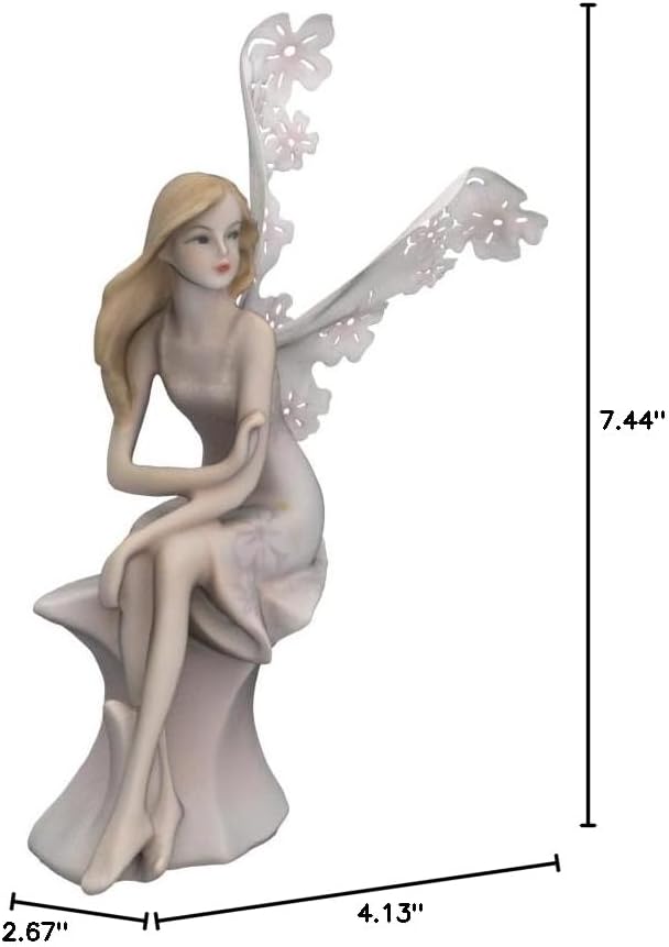 Comfy Hour Fairyland Collection The Sitting Fairy Figurine, Stone Resin