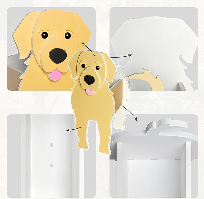 Golden Retriever Planter, Cute Animal Shape Flower Planters, Plant Pots for Indoor/Outdoor Garden Decor, Unique Gifts/Souvenirs for Pet Lovers (Large)