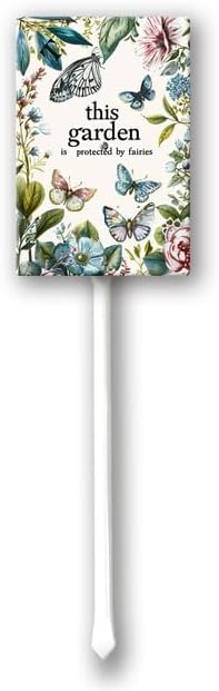 Uptell This Garden is Protected By Fairies Yard Signs with Stakes Aluminum Sign for House/Front Door Outdoor Decoration,Weather Resistant 8x12 Inch