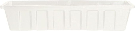 Root & Vessel Poly-Pro Plastic Flower Box Planter, White, 36-Inch