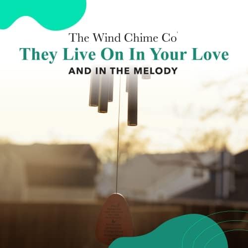 32" Personalized Memorial Wind Chimes, Sympathy Wind Chimes Gift for The Loss of A Loved one, Home Decor Outdoor Garden, Soothing Melodic Tones with Mute Option.