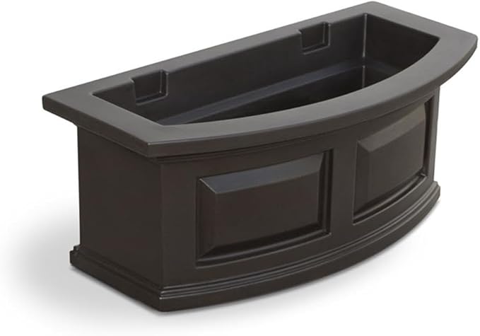 Pemberly Row 2ft Traditional Plastic Window Box in Espresso Finish