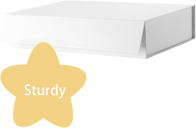 Gift Boxes White 11x7.8x2.3 Inches, Magnetic Closure Gift Boxes with Lids for Presents (5 Pack)