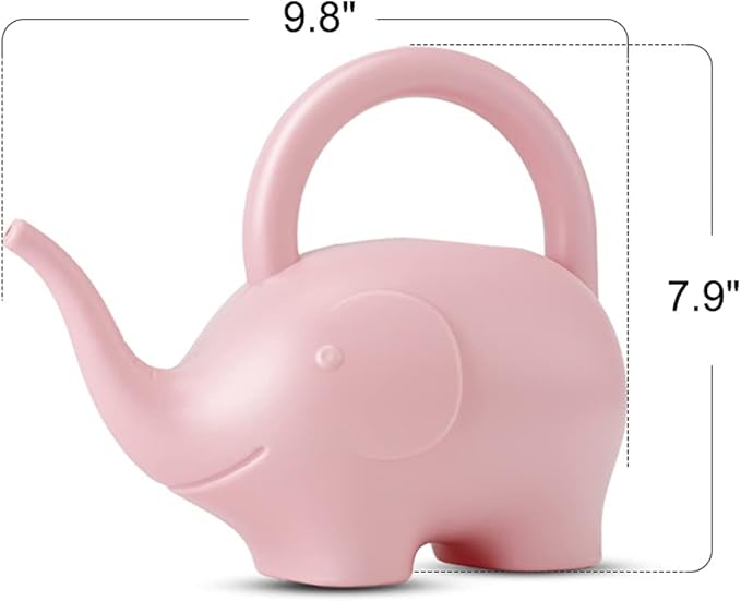 0.4 Gallon Plastic Watering Can Small Lightweight Cute Indoor Outdoor Garden Plants, Adult Elephant Watering Can STYLE1: Pink
