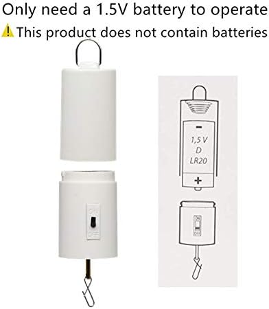 Wind Spinner Motor Battery Operated for Hanging Display Yard White Wind Spinners Outdoor Sculptures - Load Capacity of 4 Pounds