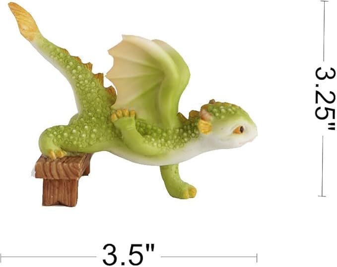 Miniature Fairy Garden Sport Dragon Figurines- Going Forward Dragon
