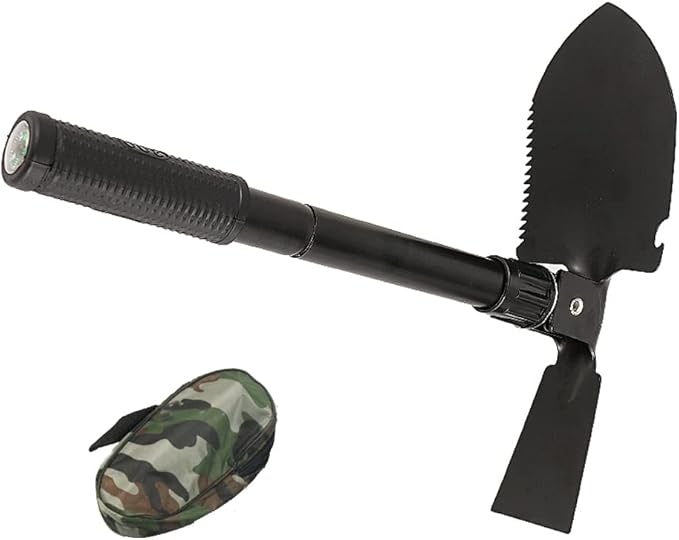 Folding Shovel with Carry Pouch Multitool Outdoor Folding Shovel