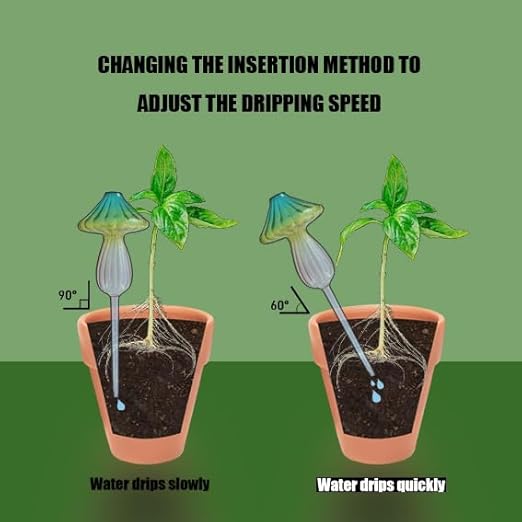 Plant Watering Mushroom, Self Watering Flowerpot Plug-in, Travel Vacation Plant Watering Device, Top Filling Watering, Automatic Home Plant Hydration System