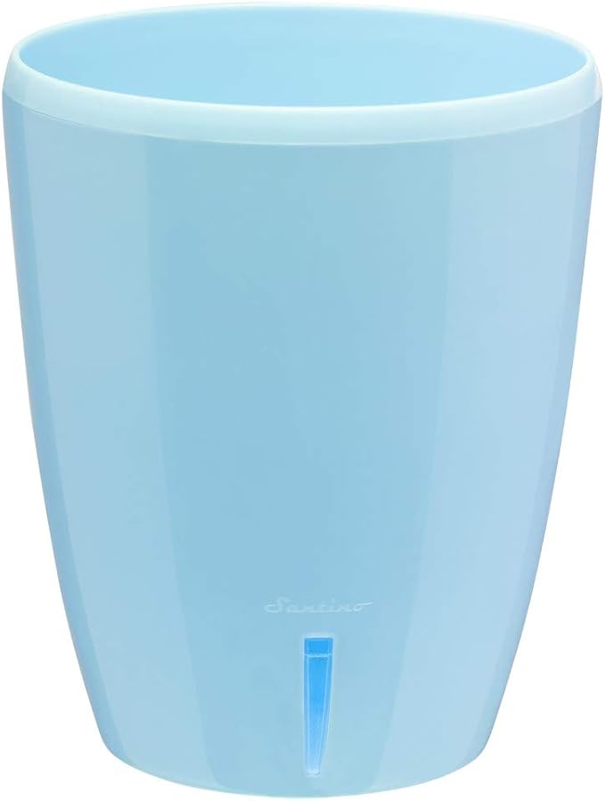 Santino 5.5 Inch ORCHIDEA Self Watering Pots for Orchids in Blue - Decorative Wicking Planter with w/Great Aerification, Drainage and Water Level Indicator