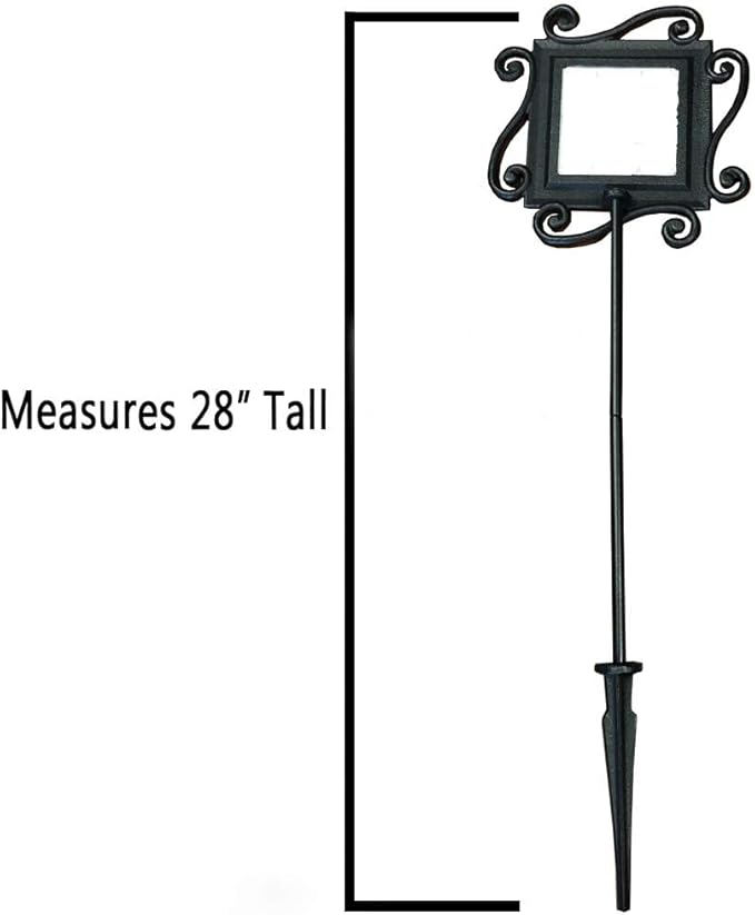 GiftsForYouNow Wrought Iron Personalized Memorial Garden Stake with Custom Text, 28 x 8.5 Inches, Temporary Grave Marker, Cemetery Memorial Plaque for Loss of Loved One Wings were Ready