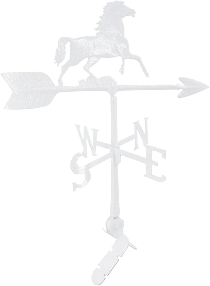 Montague Metal Products - Weathervane - Cast Aluminum Weathervane -Includes Roof Mount - 6 Colors Available (Horse, White)