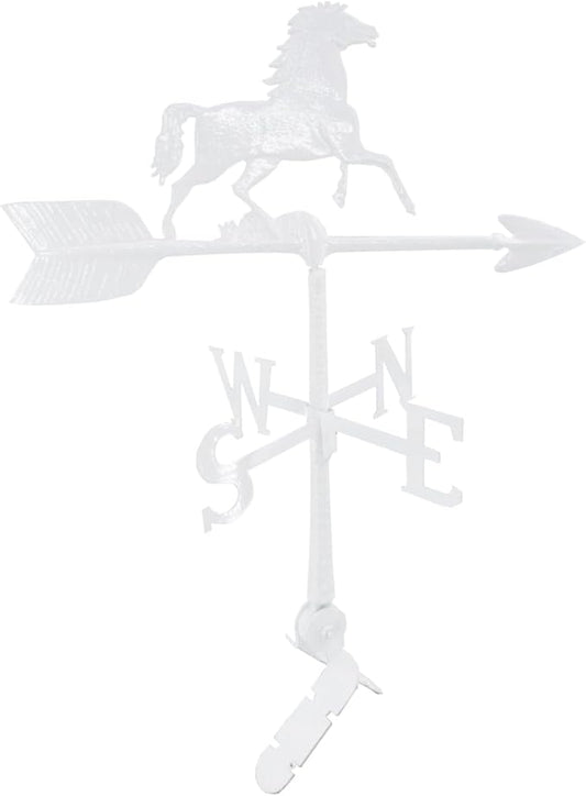 Montague Metal Products - Weathervane - Cast Aluminum Weathervane -Includes Roof Mount - 6 Colors Available (Horse, White)