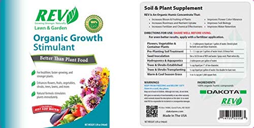 Organic REV Natural Plant Food 32oz + Logo Stickers
