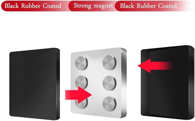 2PCS Magnetic Belt Clip Heavy Duty Magnetic Tool Holder Belt Clip Black Magnet Tool Holder Organizer for Hammers Nails Screwdrivers Wrenches Metal Accessories