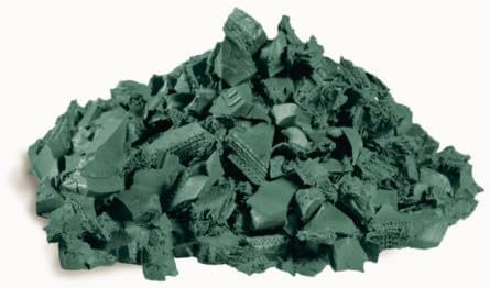 – 100% Wire-Free Premium Grade Nugget Rubber Mulch for Playgrounds & Landscaping | Safe for Kids & Pets, No Replacement Needed, Ultra Durable | Green, 20 lb (0.8 cu ft)