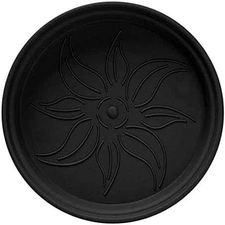 Mintra Home Garden Pots 4pk - Flowers, Herbs, Plants, Indoor, Outdoor, Colorful, Wholesale, Bulk (Black, 11cm Diameter (4.3in))