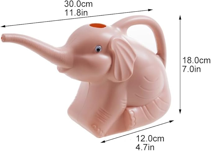 BESPORTBLE Elephant Watering Can – 2 Gallon Small Plastic Watering Can for Plants, Bonsai, Kids, and Indoor/Outdoor Gardening (Cute Elephant Design, Durable & Lightweight PP Material)