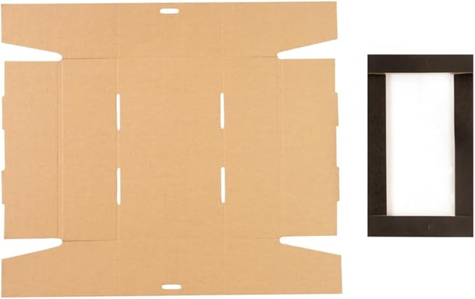 Restaurantware Cater Tek 10.2 x 6.1 x 3.2 Inch Baked Goods Boxes 10 Greaseproof Pastry Boxes - Window Lids Insert Tab Lock Black Paper Catering Boxes Easy Assembly For Charcuterie Or Cupcakes