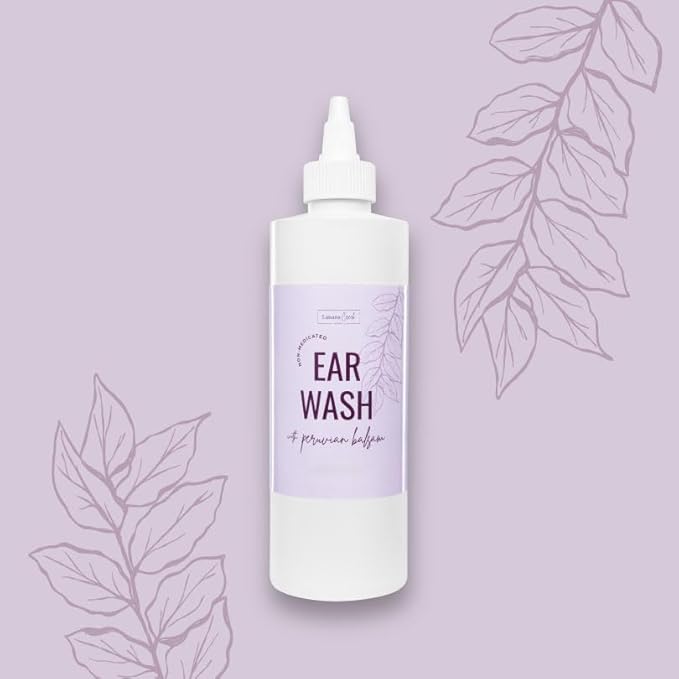 Botanical Ear Wash 7.7 oz Squeeze Bottle with Squirt Nozzle | Gentle | Non-Medicated | Gentle on The Ears | Made in The USA