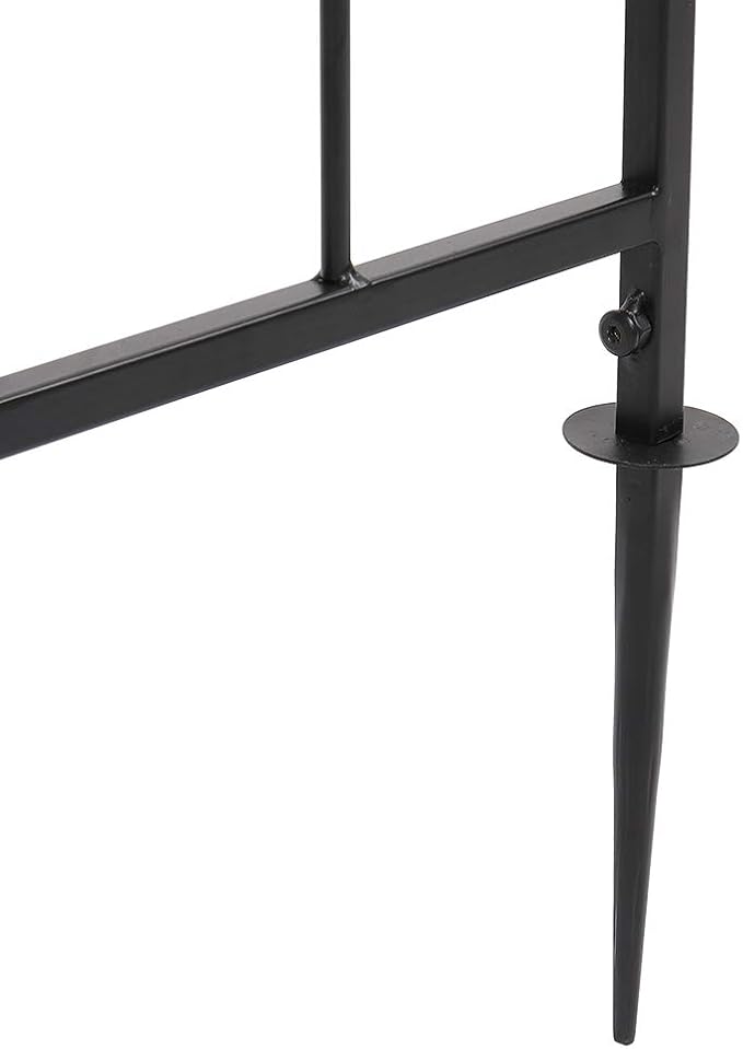 Garden Arbor with Side Garden Trellis, 7.5FT Metal Garden Arch for Climbing Plants Outdoor, Black Archway for Lawn, Patio and Backyard, Wedding Arches for Ceremony, Includes Ground Stakes