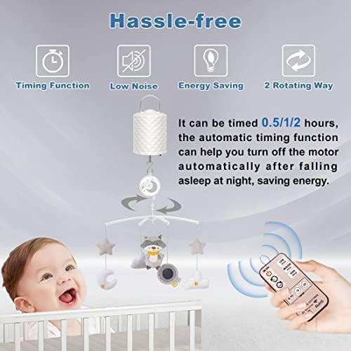 Disco Ball Motor with Remote Control，Adjustable 3 Rotating Speeds and 2 Way Direction Electric Slow Wind Spinner for Wind Chimes, Baby Crib Mobiles, Mirrors, and Hanging Ornaments
