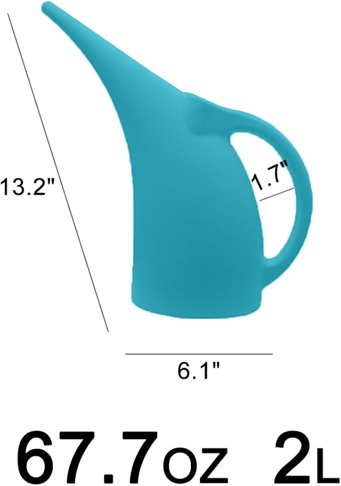 Watering Can for Indoor and Outdoor Plants - 1/2 Gallon - Blue