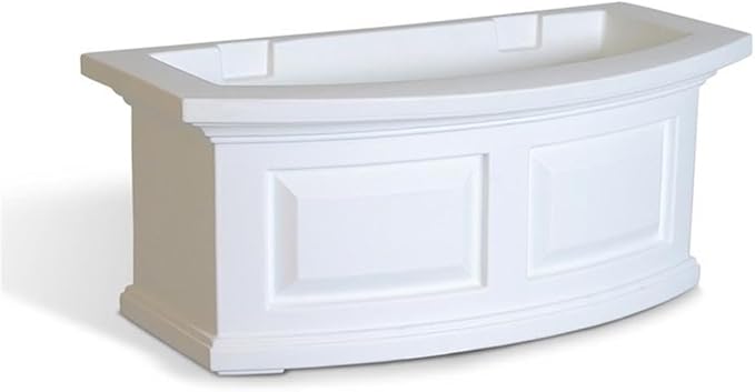 Pemberly Row 2ft Weatherproof Traditional Plastic Window Box in White