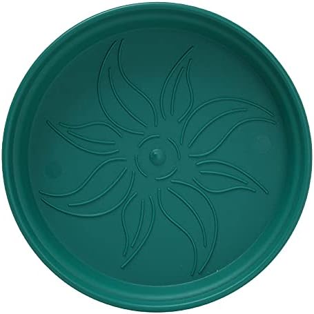 Mintra Home Garden Pots 4pk - Flowers, Herbs, Plants, Indoor, Outdoor, Colorful, Wholesale, Bulk (Forest Green, 13cm Diameter (5in))