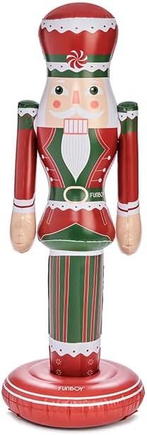 FUNBOY Peppermint Inflatable Nutcracker – 3.5ft Tall Indoor/Outdoor Holiday Decoration – Christmas Yard & Porch Decor