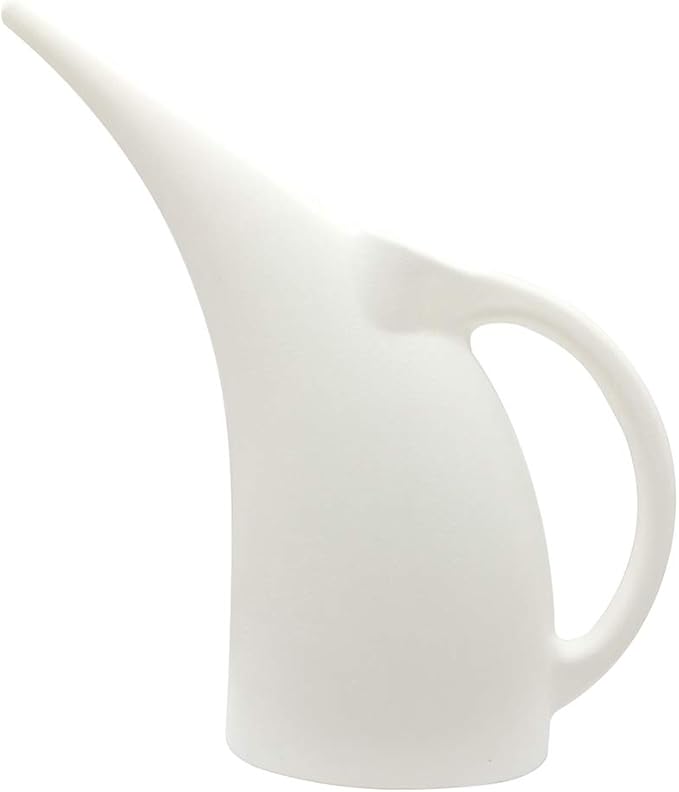 Watering Can for Indoor and Outdoor Plants - 1/2 Gallon - White Color