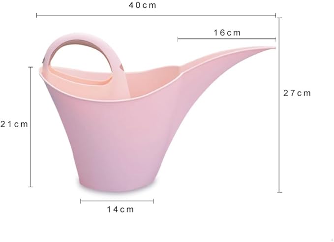 Gardening Watering Can with Long Spout,Watering Can for Outdoor Plants,Anti-Splash Design,Indoor/Outdoor Plants, Lightweight & Durable-2L (Light Pink)