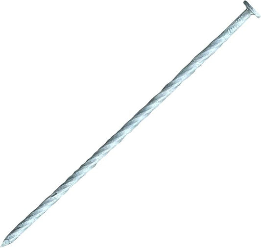 Sandbaggy 8" Heavy Duty Galvanized Artificial Turf Stakes - Spiral Landscape Nails - Ground Spikes/Pins - Synthetic Grass, Lawn, Edging, Weed Barrier Fabric, Garden (8 inch - Heavy Duty, 50, Count)