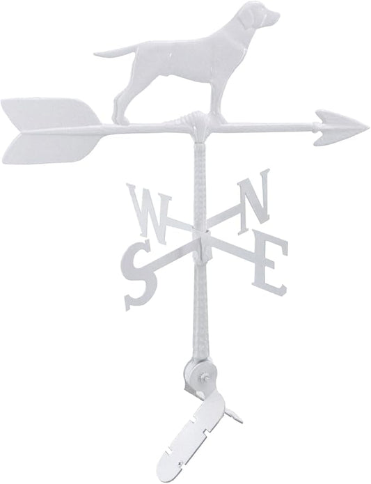 Montague Metal Products - Weathervane - Cast Aluminum Weathervane -Includes Roof Mount - 6 Colors Available (Retriever, White)