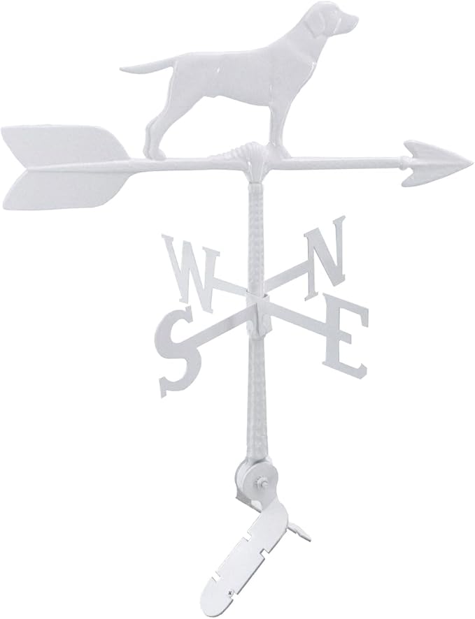 Montague Metal Products - 24″ Aluminum Retriever Weathervane - 6 Colors Available - Outdoor Windvane - Roof Metal Decor - Mount Included (4 to Choose from) - Hand Cast Aluminum Weathervane