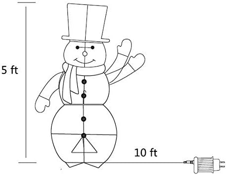 Lighted Christmas Snowman 195 LED with Controller, Colorful Pre-lit Neon Light for Outdoor Indoor Home Garden Christmas Festival Party Decoration