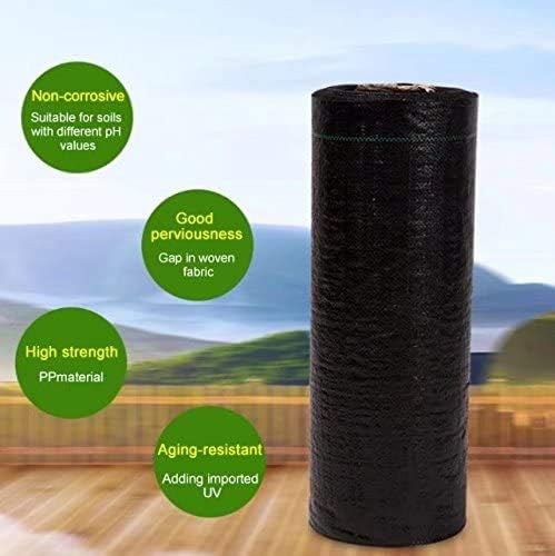 Agfabric Landscape Fabric 6.5x300ft Weed Barrier Fabric Heavy Duty, Weed Block Gardening Ground Cover Mat,Woven Geotextile Fabric for Commercial Driveway