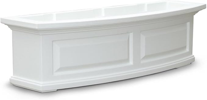 Pemberly Row 3ft Weatherproof Traditional Plastic Window Box in White