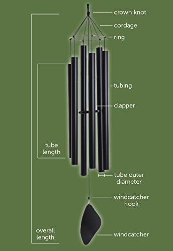 Music of the Spheres – Mongolian Soprano, Small Handcrafted Wind Chime, Precision Tuned, Weather-resistant Unique Outdoor Wind Chimes, 30"